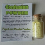 Confusion Hoodoo Powder is used to send evils pacing, confuse enemies and their work, and repel negative energy.