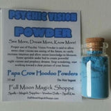 Psychic Vision Hoodoo Powder enhances ability, allows visions, tells you when others lie.