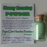 Money Drawing Hoodoo Powder attracts cash, makes gambling winning energy, and causes windfalls.