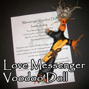 The Love Messenger Voodoo Doll sends a message to the spirits so they Draw Your Love To Your Life for you.