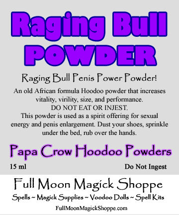 Raging Bull Powder is a Hoodoo secret for a larger penis, enhanced sex performance, and great ability in bed.