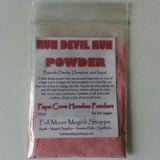 Run Devil Run Powder cleanses your home, your life, your family of demons, curses, and ill winds.