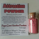 Attraction Powder will draw your desired love or lover like a moth to a flame.
