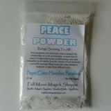 Peace Powder banishes strife, ends arguments, and makes peace and mellow feelings.