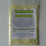 Confusion Hoodoo Powder is used to send evils pacing, confuse enemies and their work, and repel negative energy.