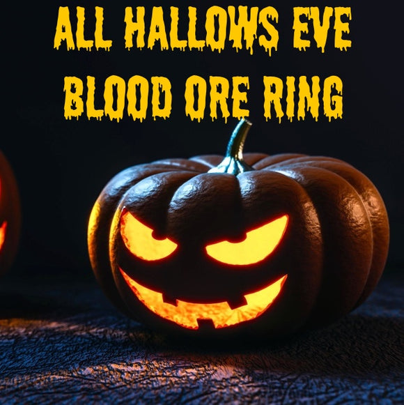 All Hallow's Eve Voodoo Spell Blood Ore Ring