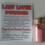 Lady Lover Hoodoo Powder increases male sex charisma and attracts lovers to your bed