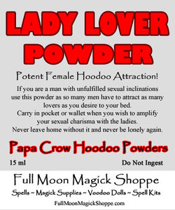 Lady Lover Hoodoo Powder increases male sex charisma and attracts lovers to your bed