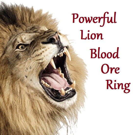 Powerful Lion Blood Ore Ring