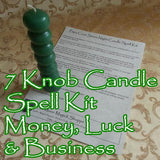 Seven Knob Voodoo Candle Money Spell Kit